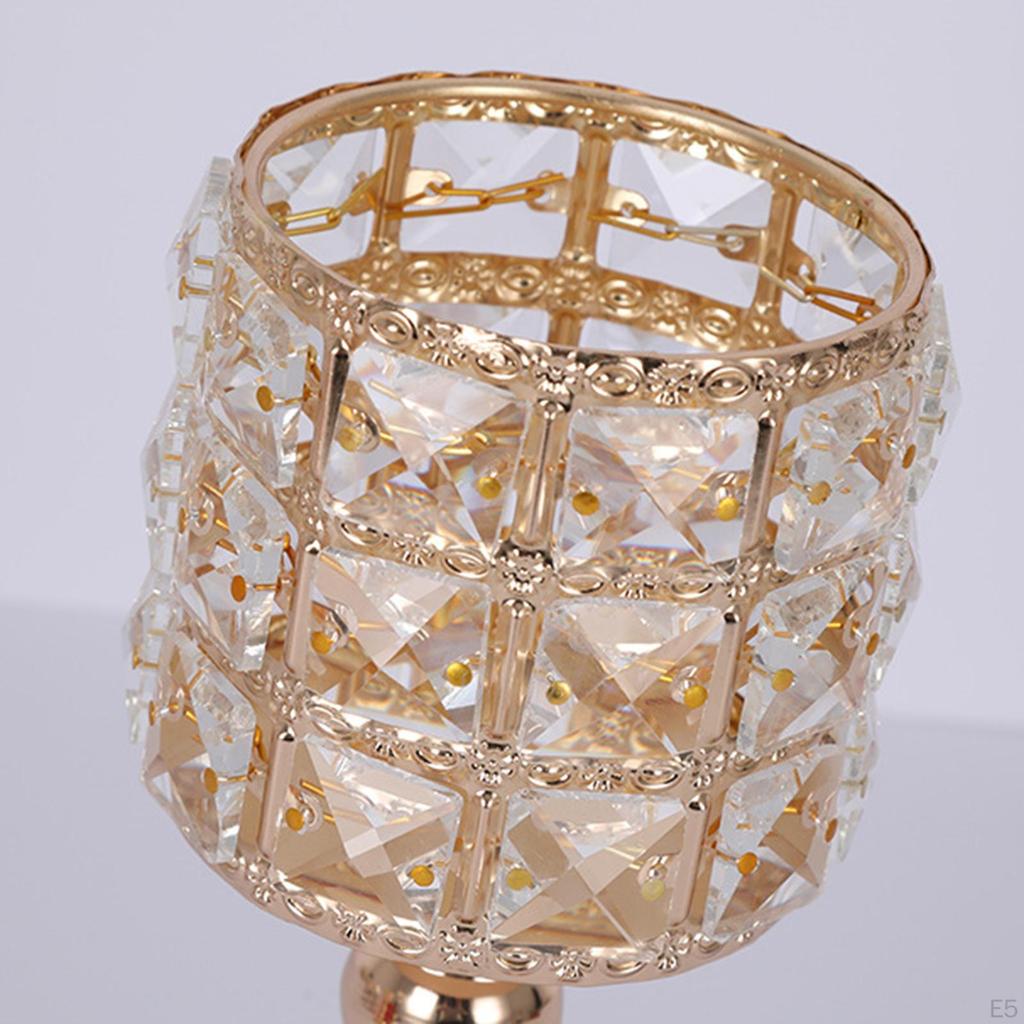 Crystal Holder ,Modern Stand, Wedding Tealight for Party Holiday Desktop Decoration