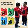 Stick Ball Vest Jeu de Dodgeball avec 5 balles souples Jouet de balle de lancer interactif parent-enfant Enfants Garçons Filles Aire de jeux Jeu d'activité intérieure et extérieure