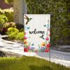 Welcome Spring Garden Ag 12x18 Inch Double Sided Hummingbird Owers Buttery Oral Garden Ag Outdoor Yard Lawn Decor AAO