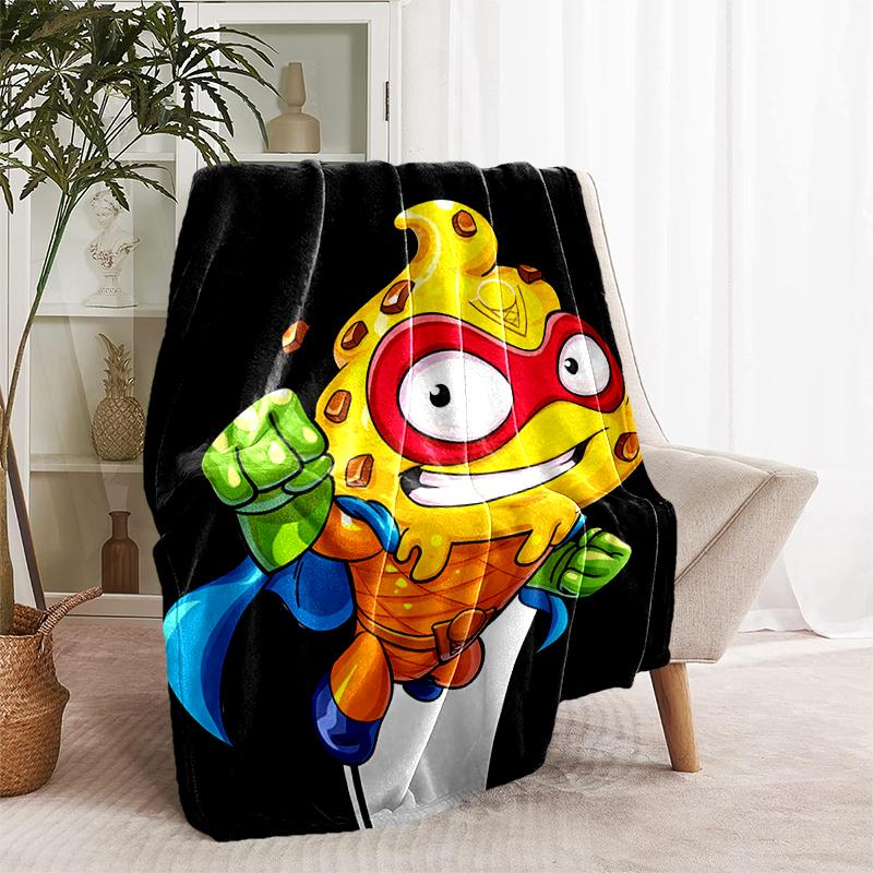1pc Blanket Superthings3 Print Design, Lightweight Blanket for Sofa, Bed- Soft &Warm, Gift for All Seasons like Christmas, Halloween