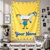 Custom Tapestry Wall Hanging, Pippi Longstocking Personalized Name Text Home Wall Decor