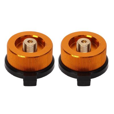 2 Stück Campingkocher Adapter Automatische Abschaltung Nylon Kupfer Aluminiumlegierung Leichtgewicht Tragbar Propanadapter