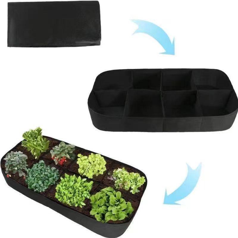 Multi-Pocket Rectangular Felt Planting Bag for Vegetables and Flowers