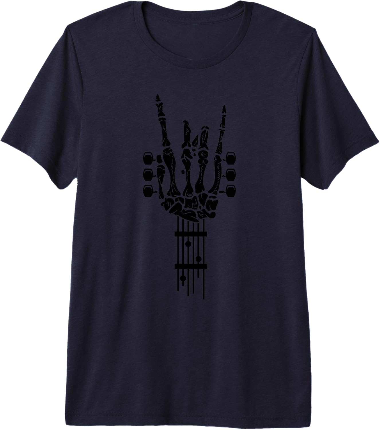 Rock & Roll Skeleton Design Guitar Music Lover Gift Premium Tri-Blend Unisex T-Shirt S