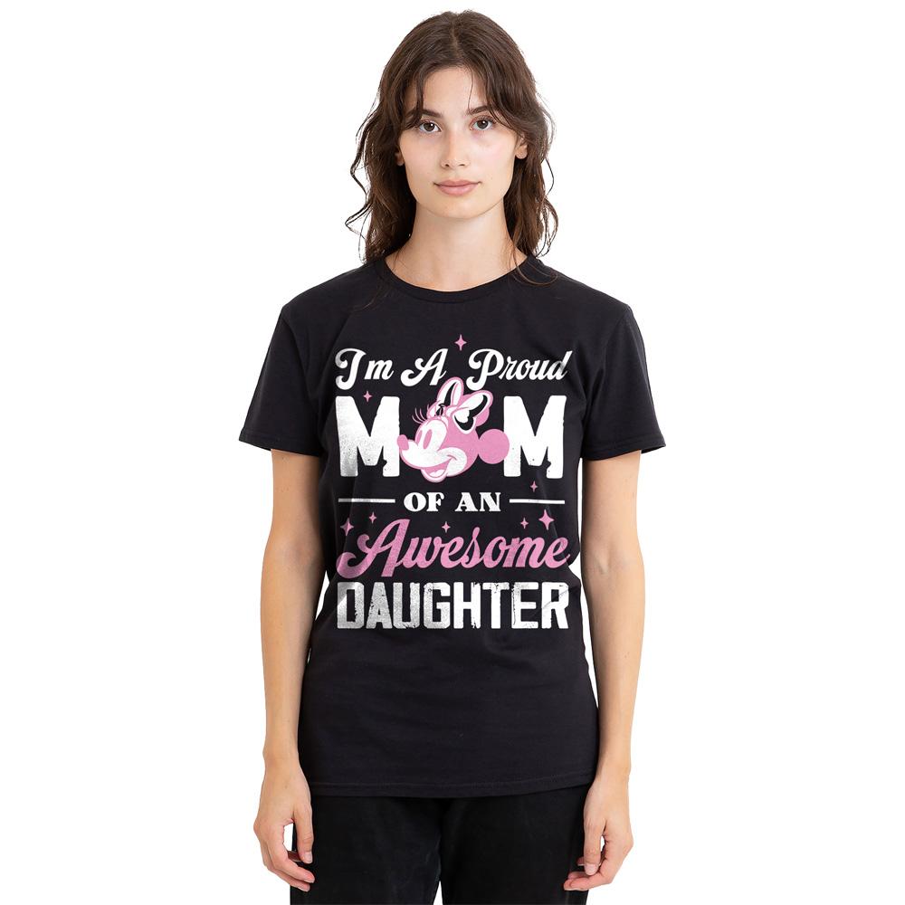 Minnie Mouse Unisex Adult Proud Mom, Awesome Daughter T-Shirt