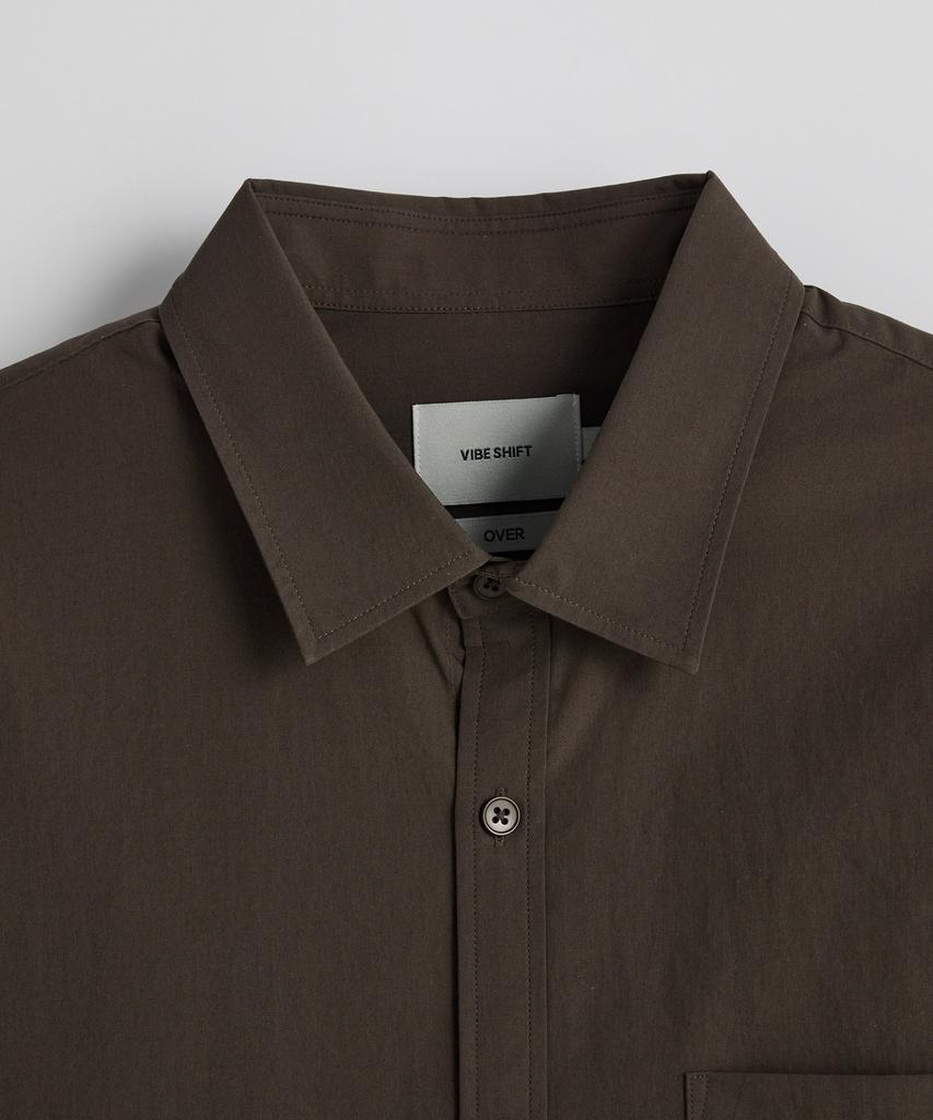 STCO Vibe Shift High-Density 100% Cotton Bio-Washed Shirt_Brown (Semi-Oversized Fit)_Ldsxa64Osh