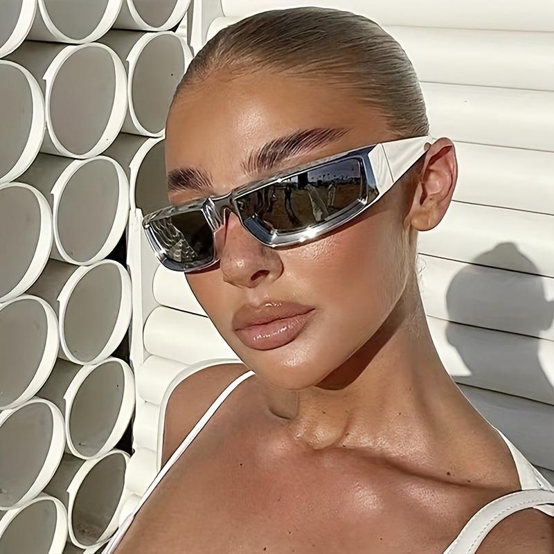 Y2K Retro Wraparound Fashion Glasses - Mirrored Glasses for Women & Men