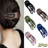 2pcs Concave Bun Duckbill Clip, Easy Half-Ponytail Clamp, with a Frosted Matte Texture, Versatile, Can Secure Low Buns, Top Knots, And Side Ponytails,