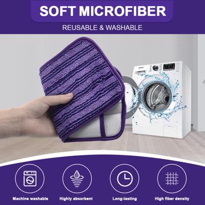 Reusable Microfiber Mop Refill Pad Super Soft Highly Absorbent Simple Installation Floor Mop