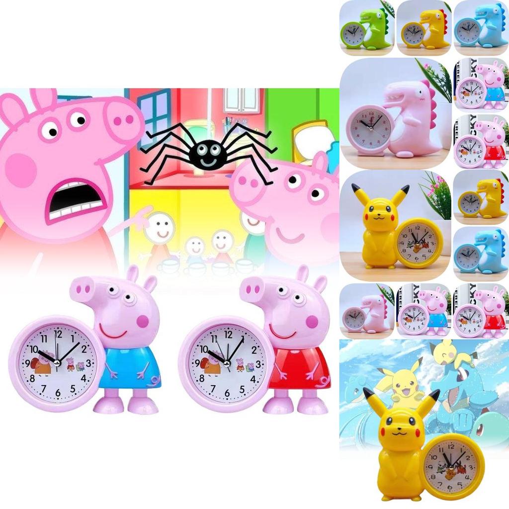 Adorable Cartoon Alarm Clock For Kids Stylish Design Large Lcd Display Battery Operated