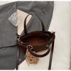 2025 High-End Retro Leopard Print Suede Handbag – Versatile Autumn/Winter Bucket Shoulder Bag for Women