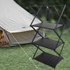 OEING Portable Outdoor Folding Storage Rack & Table