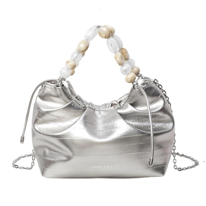 Summer pleated dumpling bag new women's bag high sense versatile shoulder bag messenger bag