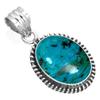 925 Sterling Silver Pendant Women Gemstone Handmade Jewelry New Year Gift Amazonite Angelite Blue Opal Botswana Agate Mohave Azurite Chrysocolla Boho