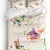 Lily Flowers Butterfly Water Surface Duvet Cover 3pcs Bedding Set Home Textile Quilt Cover Pillowcases Room Bedding Set No Sheet
