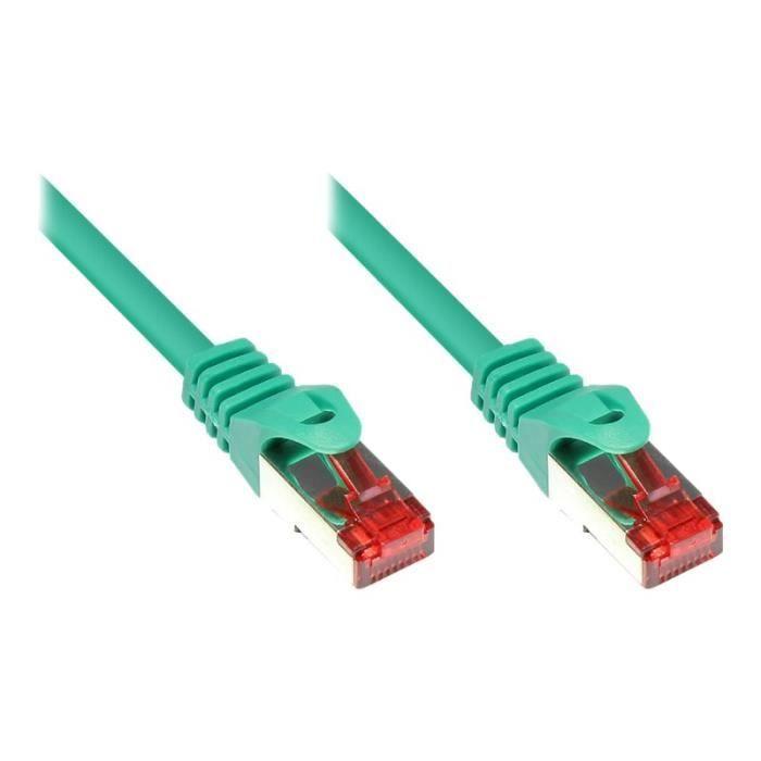 Good Connections RNS Cordon de raccordement RJ-45 (P) pour RJ-45 (P) 2 m SFTP, PiMF CAT 6 démarré, sans crochet vert