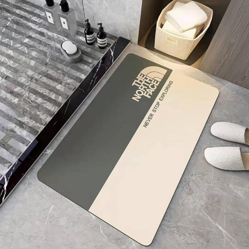 Simple and Creative Diatom Mud Soft Cushion Bathroom Washroom Door Moisture-wicking Easy To Dry Foot Mat Entry Door Slip-resistant Mat