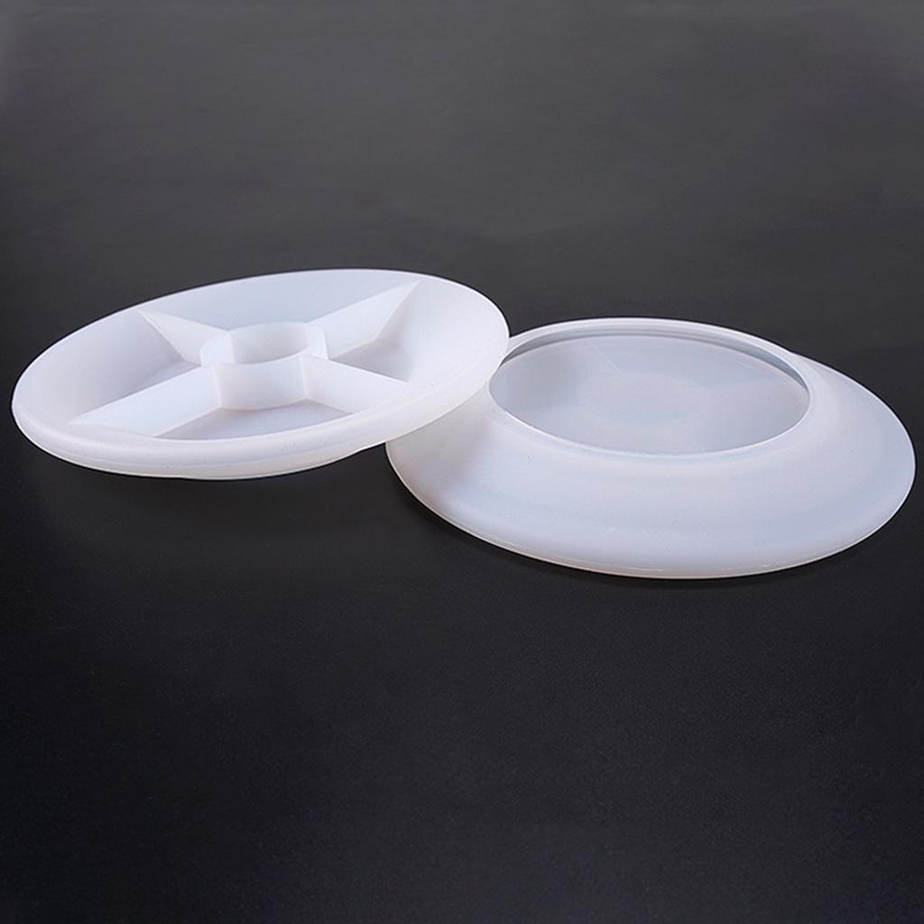 Crystal Epoxy Mold Brightening Mirror Plates Silicone Mold Round Flat Plate Mold 1
