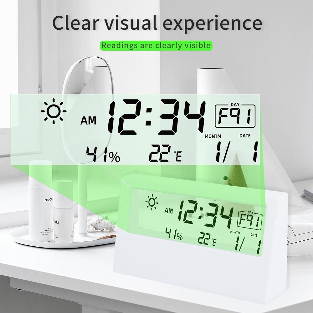 Multifunction LED Thermometer Thermo-Hygrometer Electronic Temperature Humidity Meter Weather Station for Home With Alarm Clock