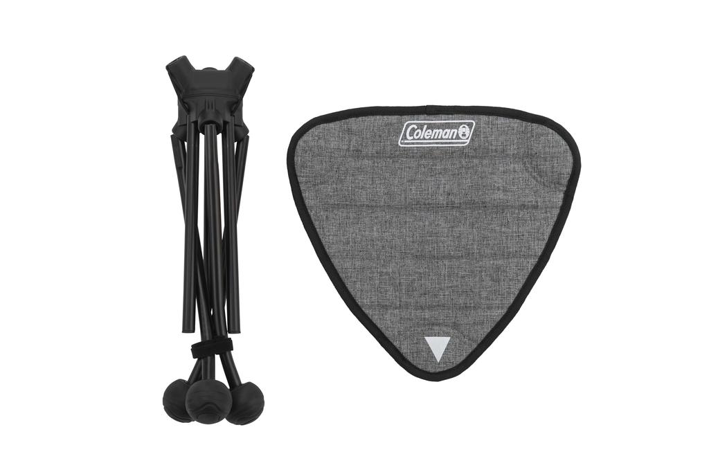 Coleman Stool 360 for Spectating (Heather Gray) - Chair, Camping, Outdoor, Sports, Foldable, Lightweight, Compact, Swivel,