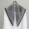 Retro mocha coffee silk scarf double crepe square scarf 111 mulberry silk high-end neck summer new silk scarf
