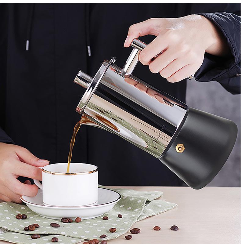 Moka in Acciaio Inossidabile Easyworkz per Piani Cottura a Induzione