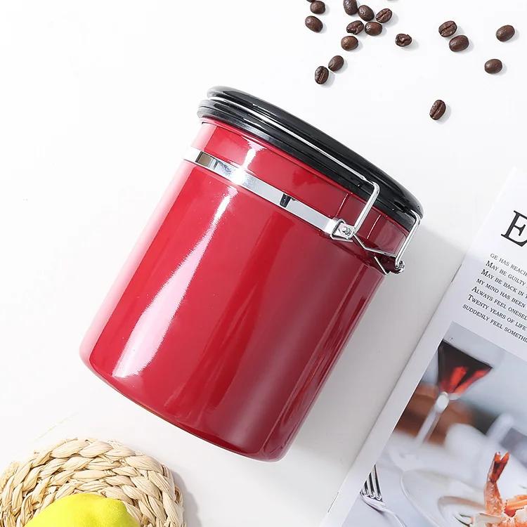 Luftdichter Behälter aus 304 Edelstahl, Kaffeebohnen-Aufbewahrungsbehälter, Teedosen, feuchtigkeitsbeständige Aufbewahrung, Getreide-Aufbewahrungsbox, Küchenartikel