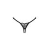 Obsessive - Serafia String Sans Entrejambe - Noir XS/S