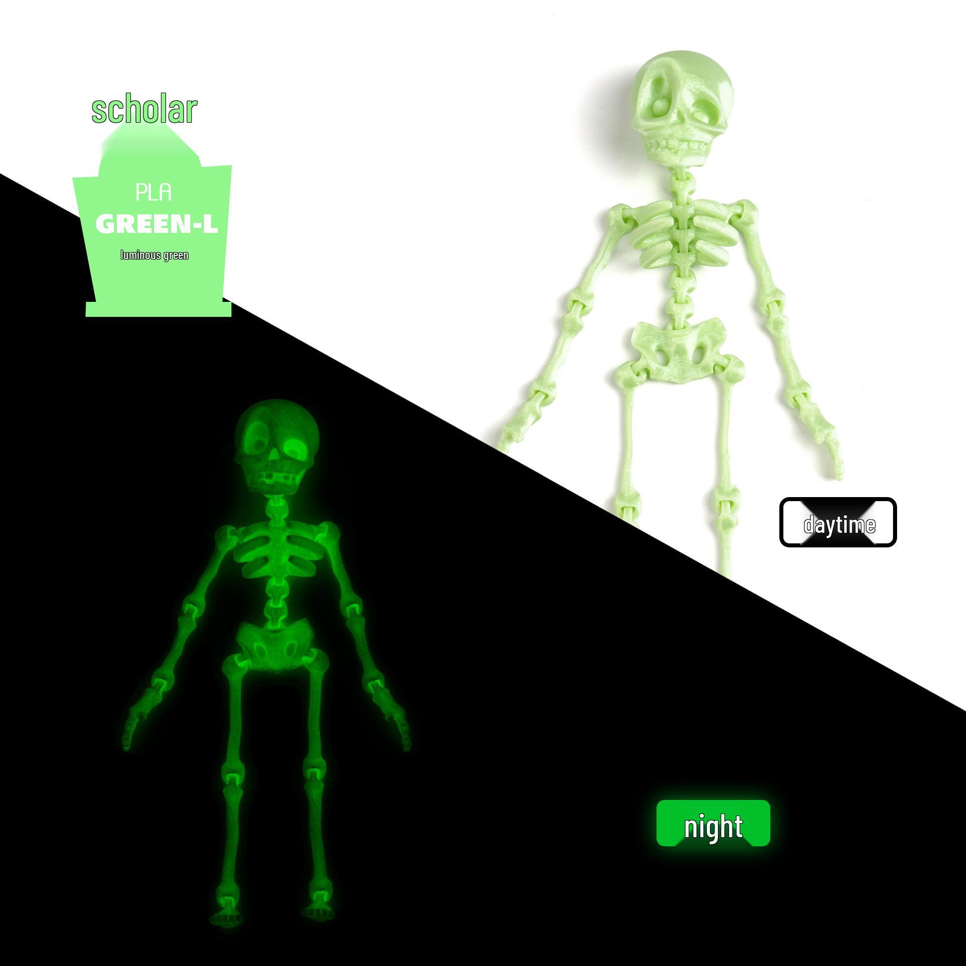 

3D-друкована люмінесцентна фігурка танцюючого скелета
