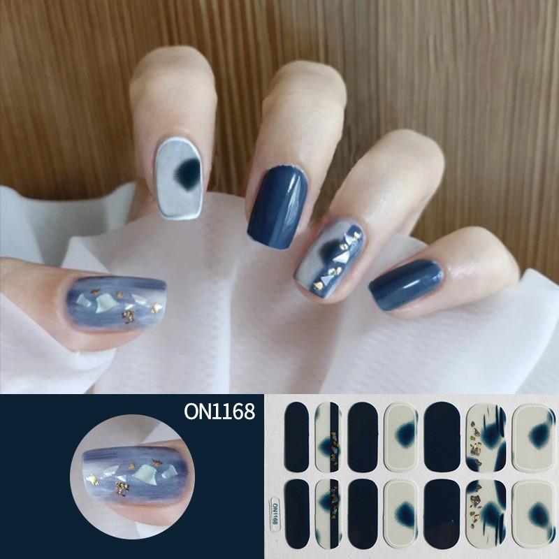 Nail Art No-bake Nail Stickers Full Stickers, 14-finger No-bake Gel Nail Stickers, Nail Art Full Stickers