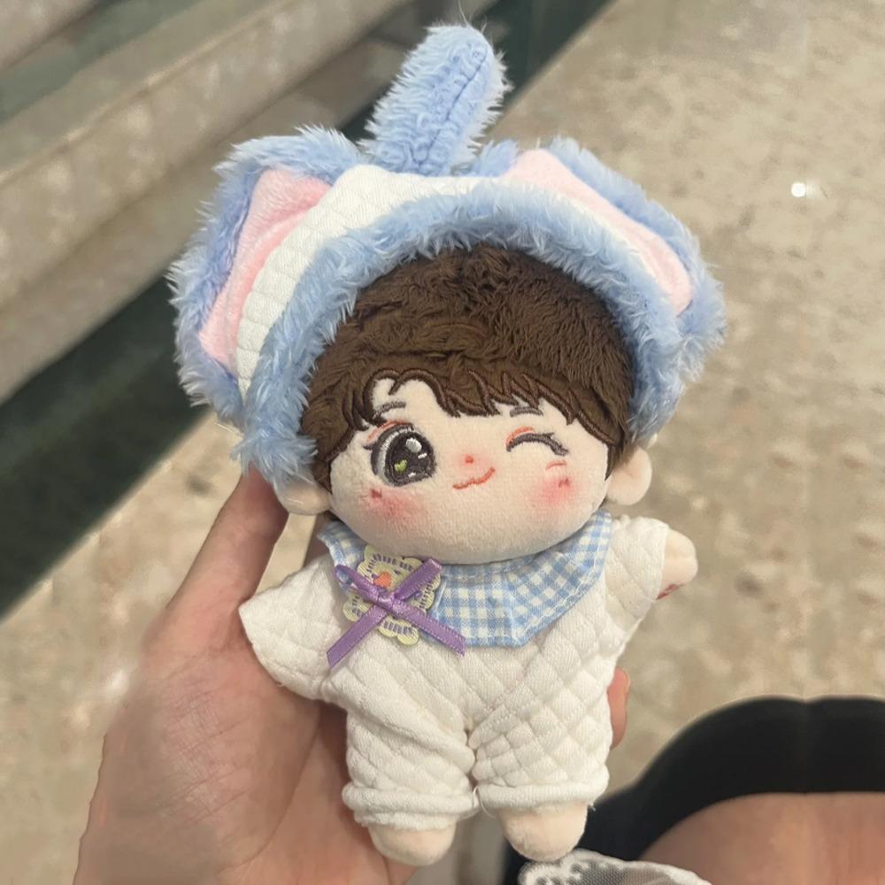 Elephant Jumpsuit 10cm Cotton Doll Clothes Cartoon Hat Doll Dress Up Set  Doll Accessories