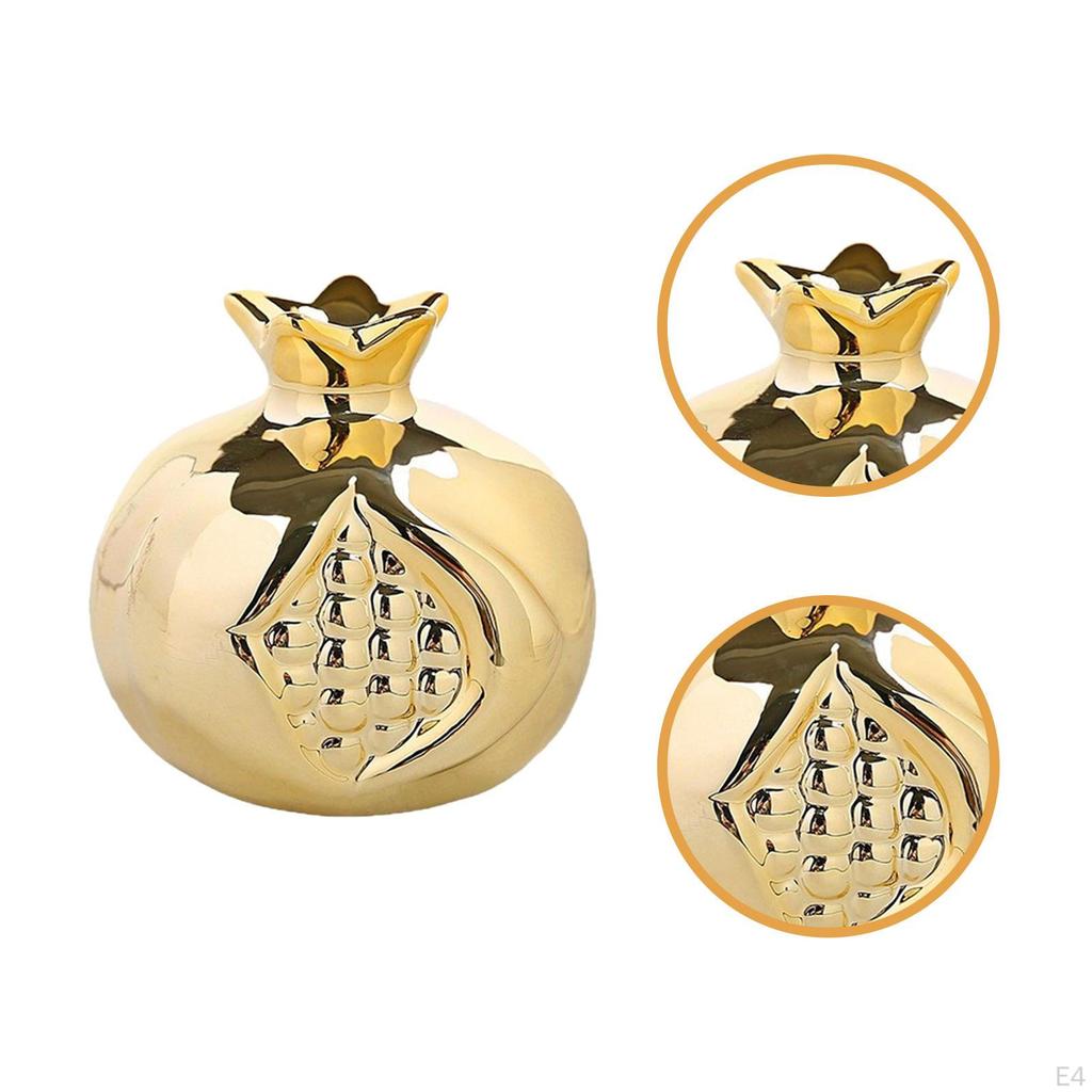 Pomegranate Statue Decorative Figurine Art Crafts Fruit Sculpture Tabletop Ornament for Bedroom