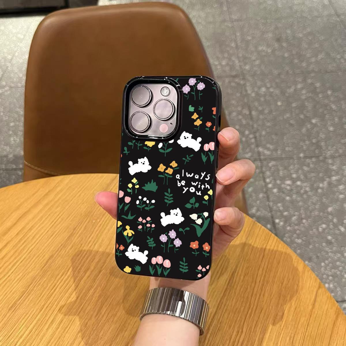 

Floral White Dog for IPhone17promax for Apple 16 Mobile Phone Case 15 New 14pro Cute 12 Cards For Apple 7/For Apple 8