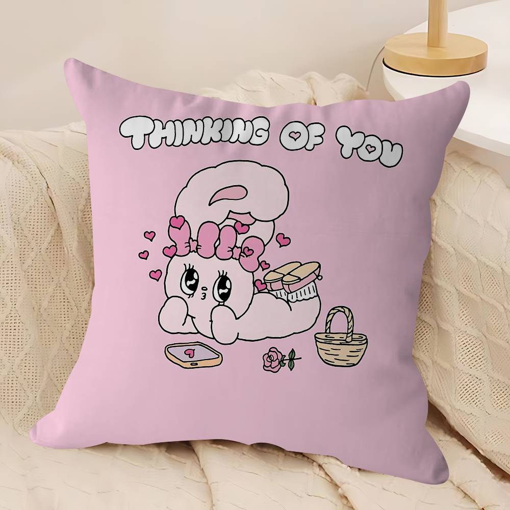Niedlicher E-Esther B-Bunny Kissenbezug Sofakissenbezug Heimzimmerdekoration Kindergeschenk