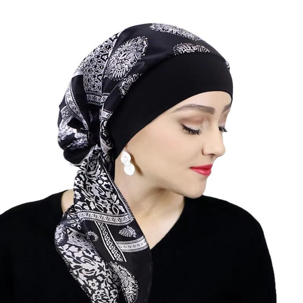 Elastic Cancer Chemo Hat Hair Loss Cover Head Wrap Fashion Female Turban Cap