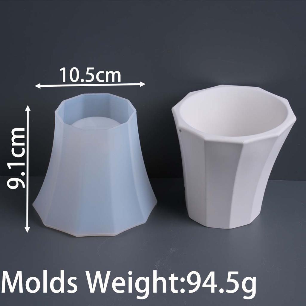 DIY Flower Pot Concrete Silicone Mold Gypsum Cement Round Candle Cup Holder Mould Storage Jar Gypsum Molds Resin Crafts Casting