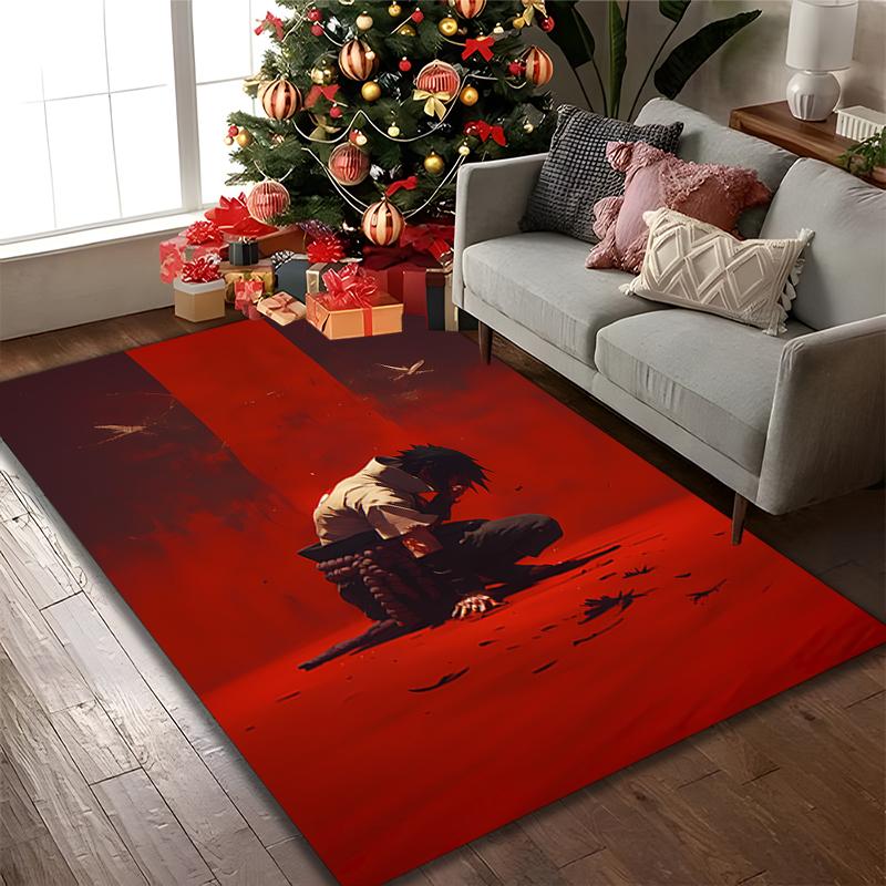 1 pièce de tapis de chaise imprimé Naruto pour utilisation à la maison, au bureau, tapis pour salon, cuisine, salle de jeux
