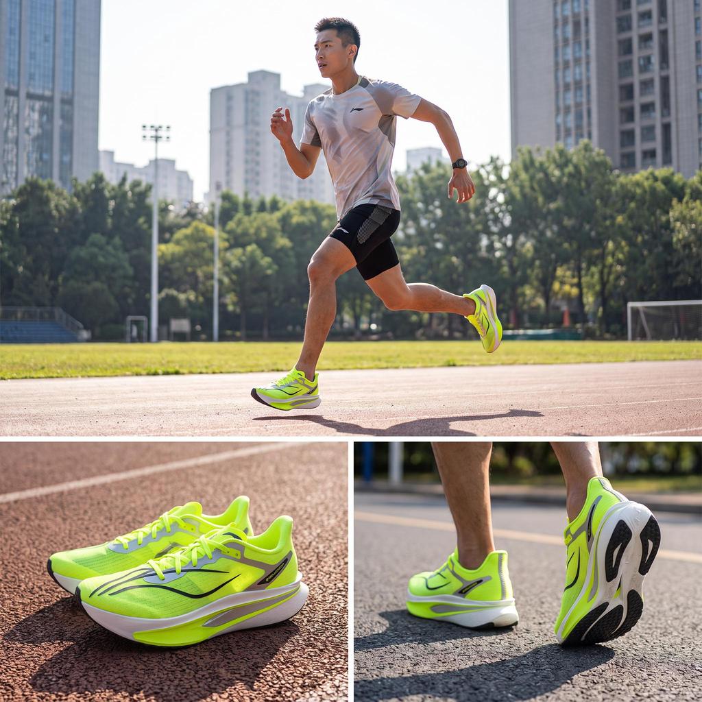 Li Ning Feidian 6 Challenger Ultra Technologie Tlumení Nárazů Odolné Protiskluzové Nízké S Karbonovou Deskou Ležérní Trénink na Maratón Běžecké Boty ARMW003-1