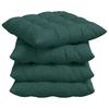 Seat Cushions 4 Pcs Dark Green 40 X 40 X 6 Cm Fabric