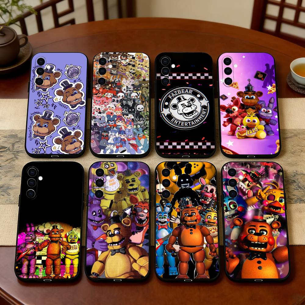 Game F-N-A-F Phone Case Black Silicone Soft For Samsung Galaxy A73,A72,A71,A70,A53,A52,A51