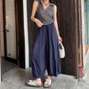 Women's Summer High-Waisted Yellow Flower Bud Lace Lantern Pants - Casual, Loose, Slimming, Nine-Point Length.