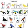 7pcs/10pcs/17pcs Children'S Science Education Cognitive Simulation Wild Bird Animal Model Solid Bird Mini Flamingo Parrot Toucan