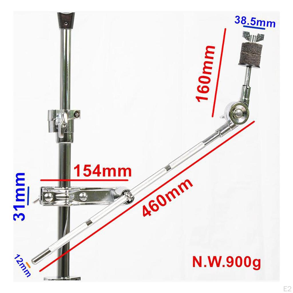 Cymbal Boom Attachment Clamp, Multi Angle Mounting Clamp for Splash, Crash, and Effects Cymbals