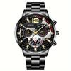 Geneva Calendar Men's Steel Band Watch - Fashionable Business Design