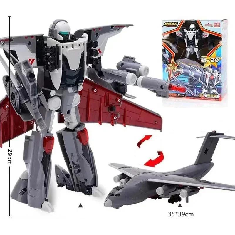 2 in 1 Airplane Transformation Robot Bot Tank Missile Model Deformation Combiner Super Wings Action Figure Toys for Boys Gift