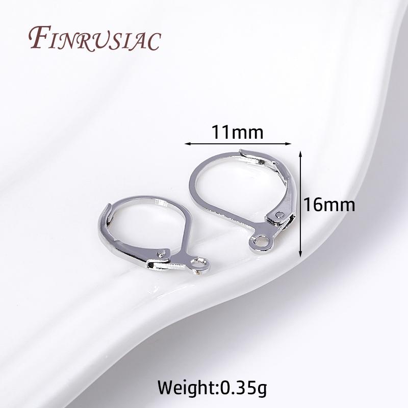 

Trendy French Earring Lever-Back Ear Wire With Closed Ring 18K Gold Plated Earring Hooks Findings DIY Jewelry Making Accessories 10 Pieces