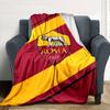 Coperta in Flanella con Stampa Logo AS Roma Alta Qualità Calda Confortevole Coperta per Tutte le Stagioni Perfetta per Regali Decorazione per la Casa