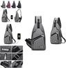 Versatile Crossbody Shoulder Bag For Men With External Usb Port And Front Pocket