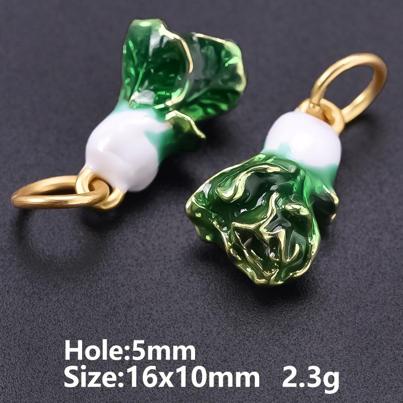 5pcs Fashion Strawberry Peach Watermelon Enamel Charm For Jewelry Making Supplies 3D Alloy Pendant DIY Accessories Findings Bulk