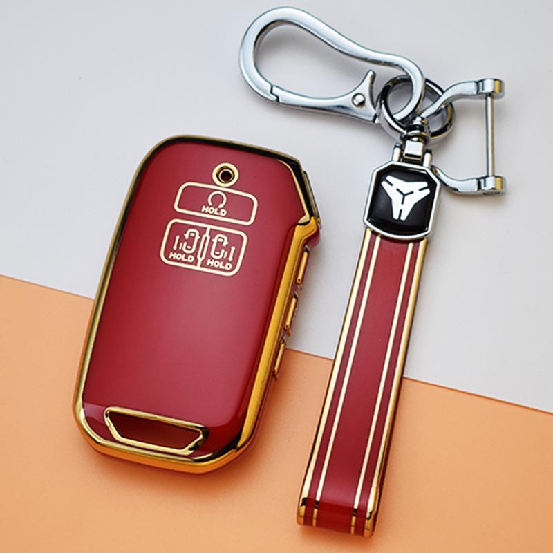 7Buttons Tpu Car Key Case Cover Remote Shell Fob Holder Keychain For Kia Carnival Carnival Ka4 Ex Sx Lx Fiesta